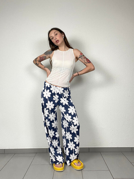 Vintage Y2K Floral Print Pants