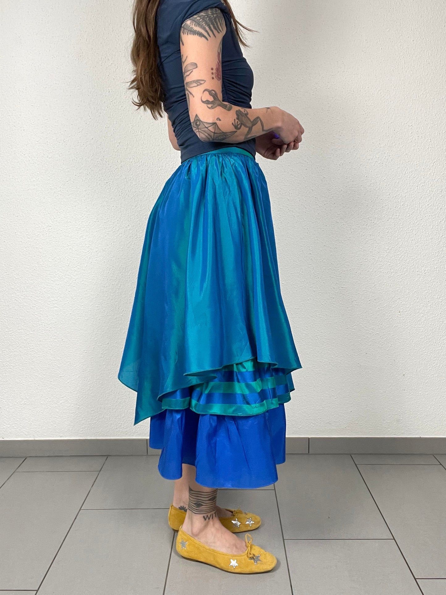 Vera Mont layered skirt