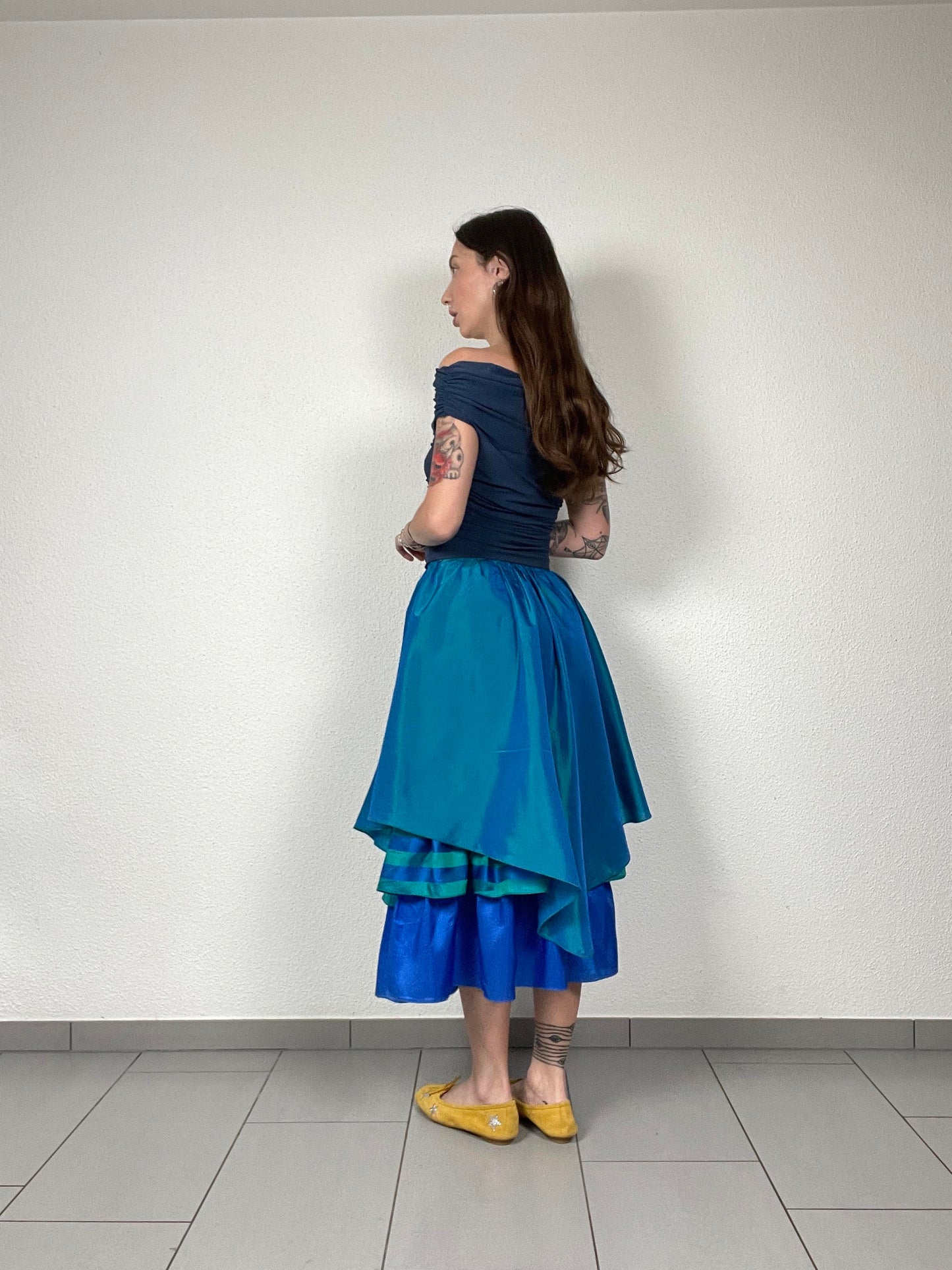 Vera Mont layered skirt