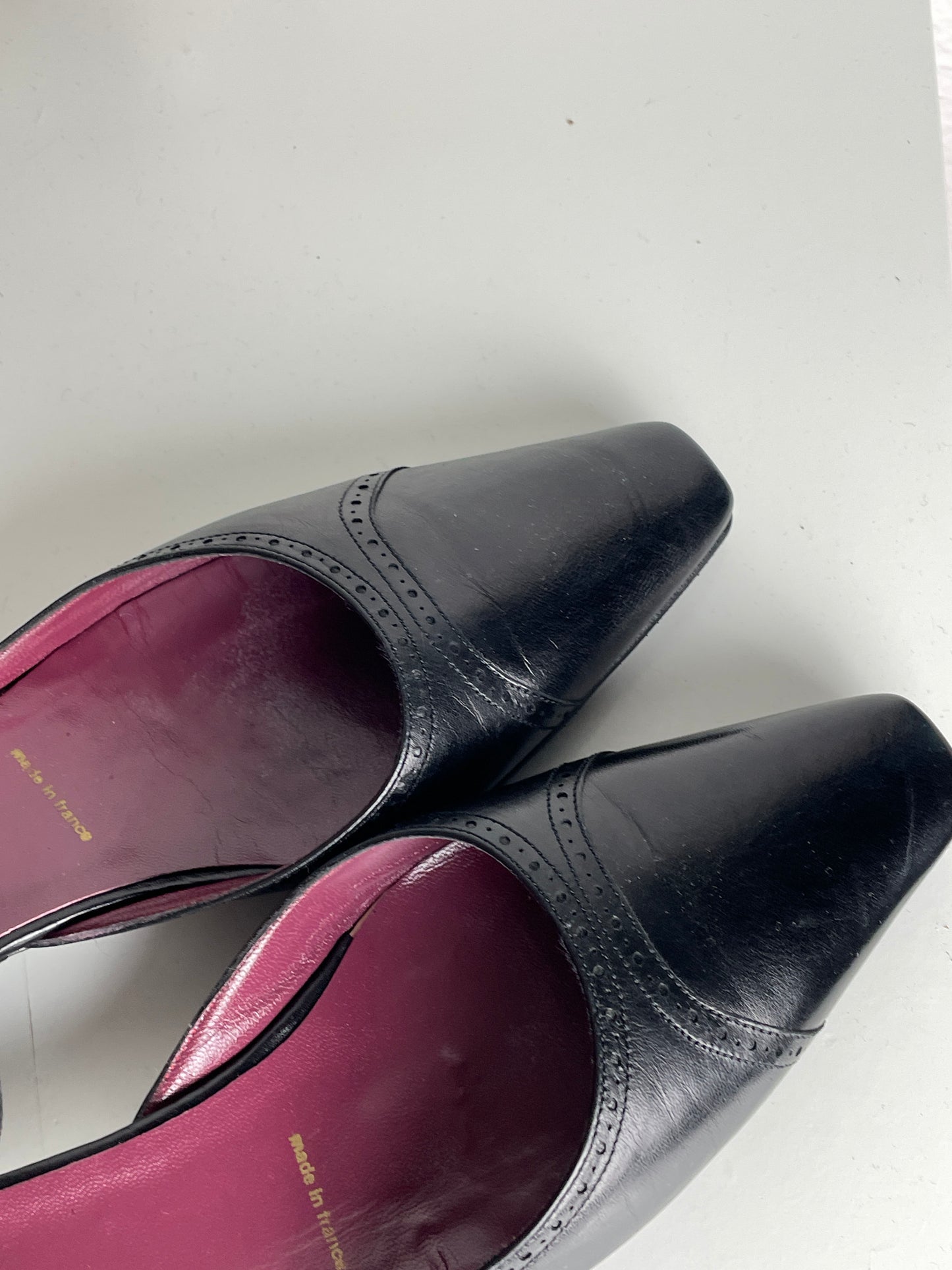 Vintage Black Ankle Strap Heels
