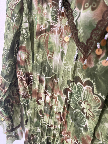 Vintage Y2K Floral Blouse