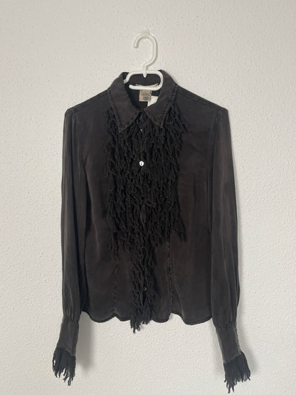 Dark Grey Zama Silk Shirt