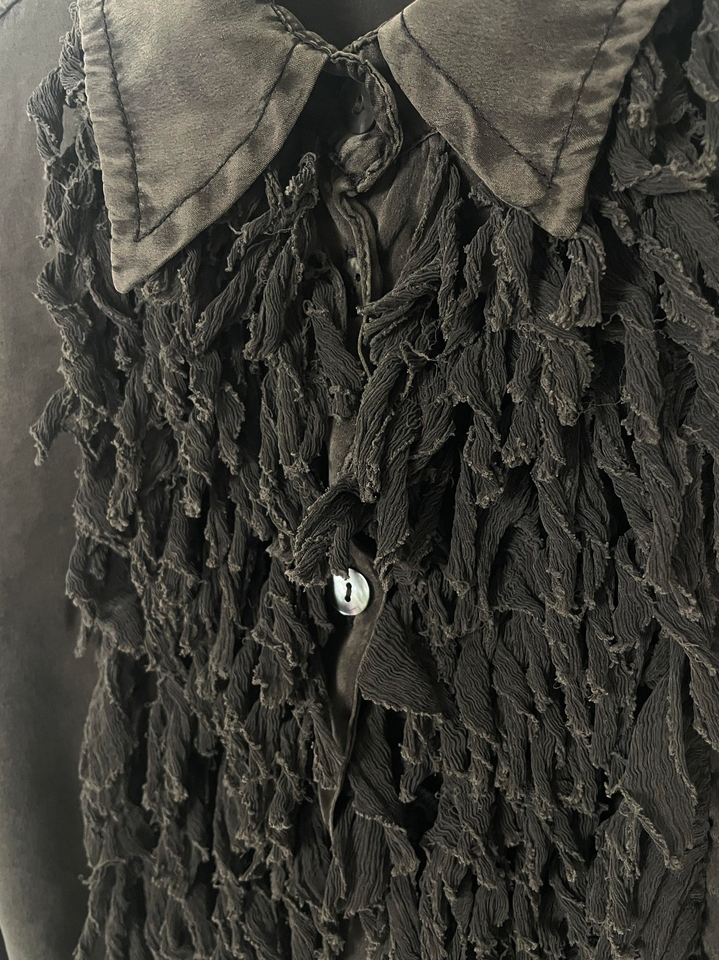 Dark Grey Zama Silk Shirt