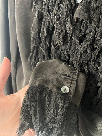 Dark Grey Zama Silk Shirt