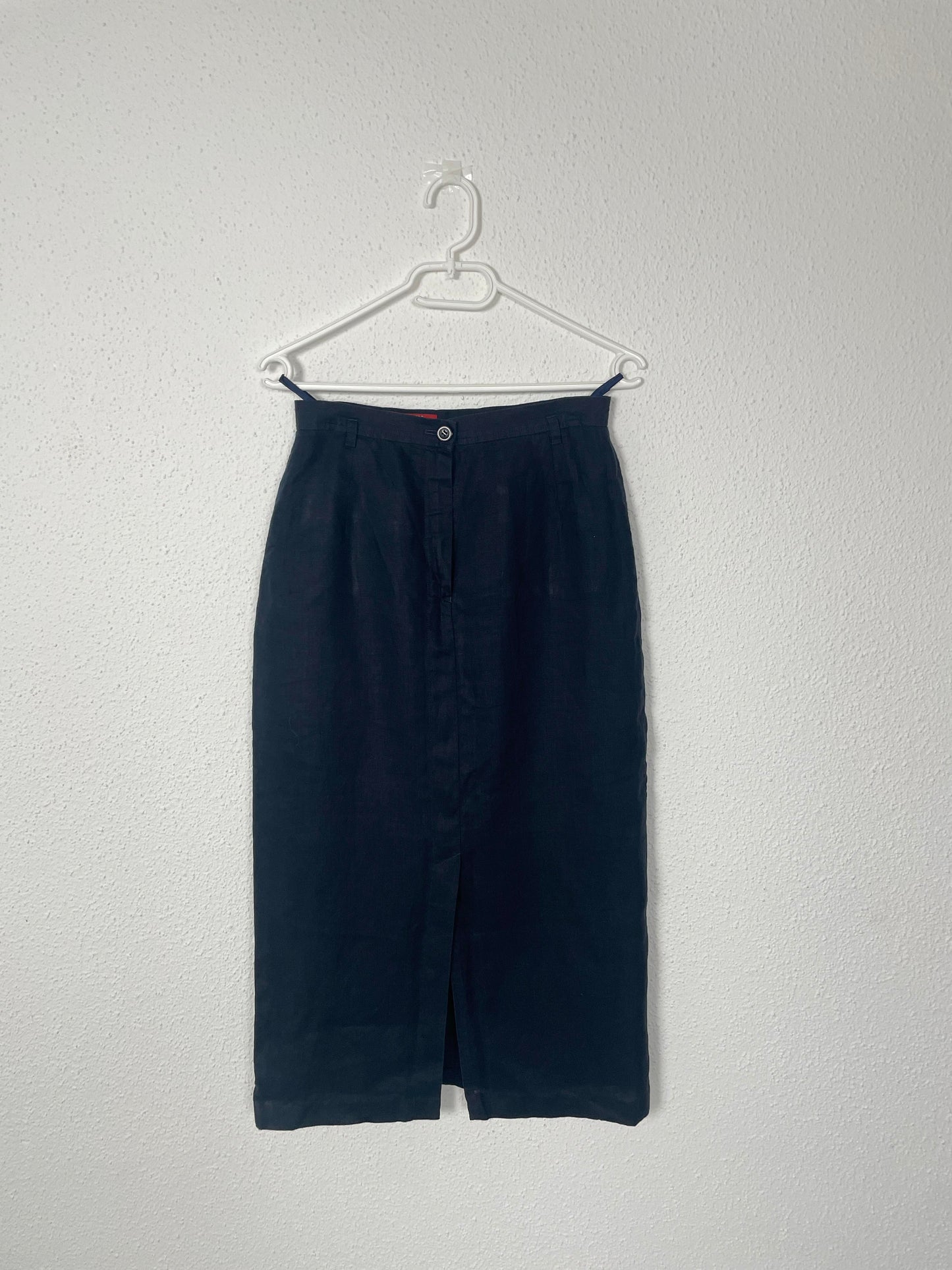 Vintage TAIFUN Black Linen Skirt