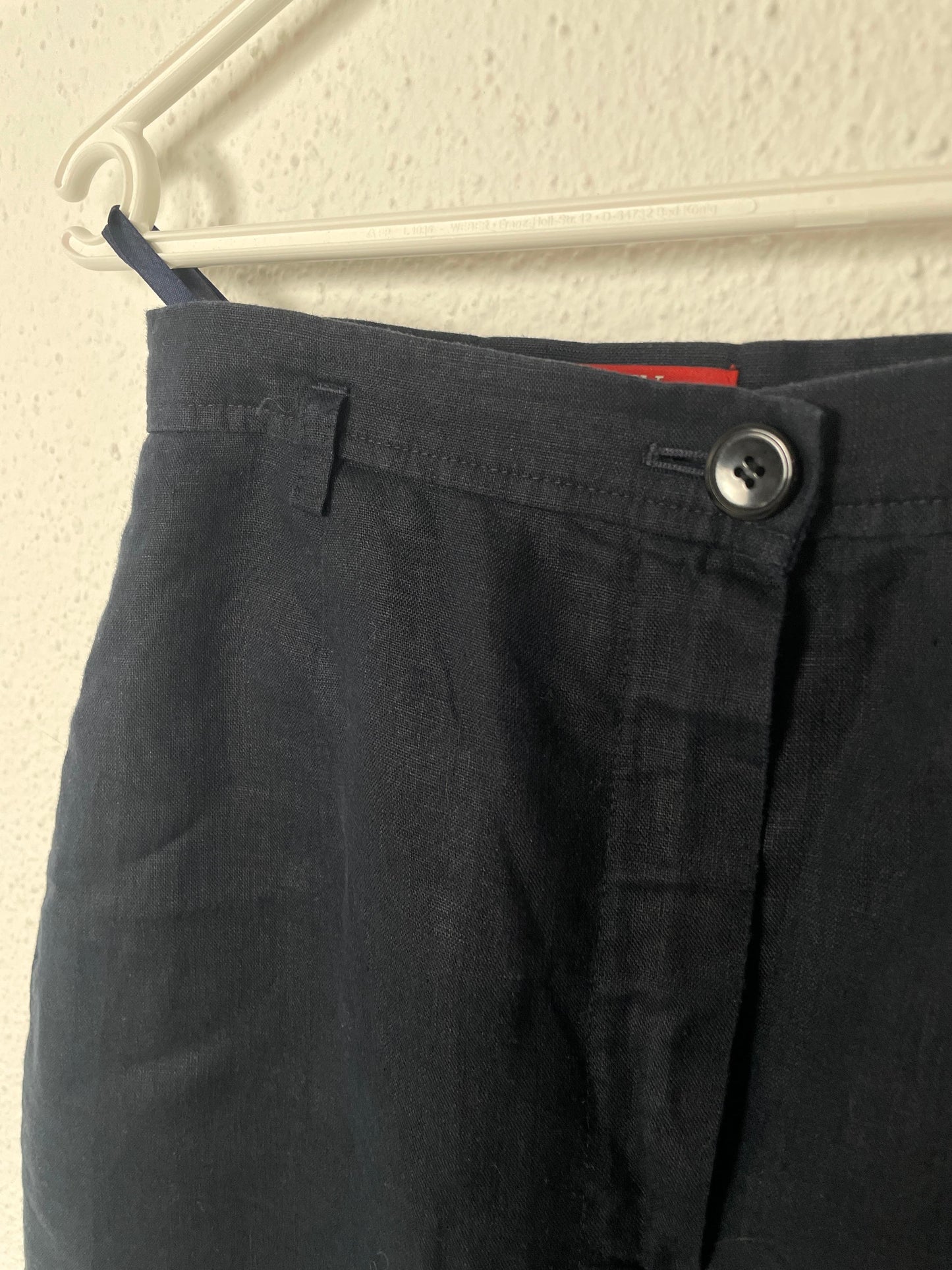 Vintage TAIFUN Black Linen Skirt
