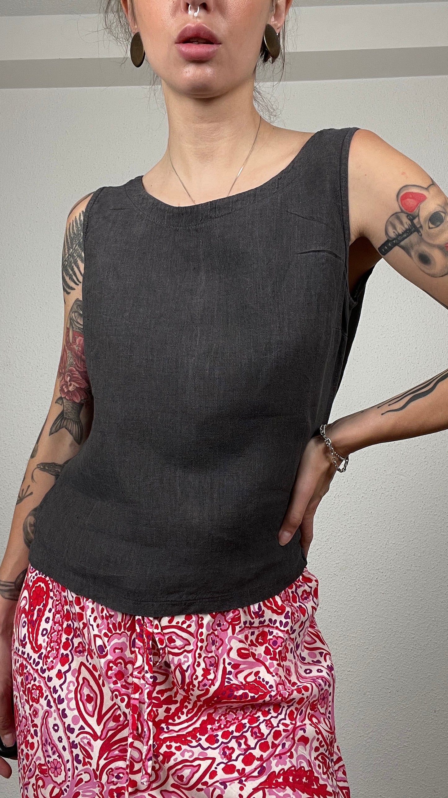 Vintage Minimalist Linen Top