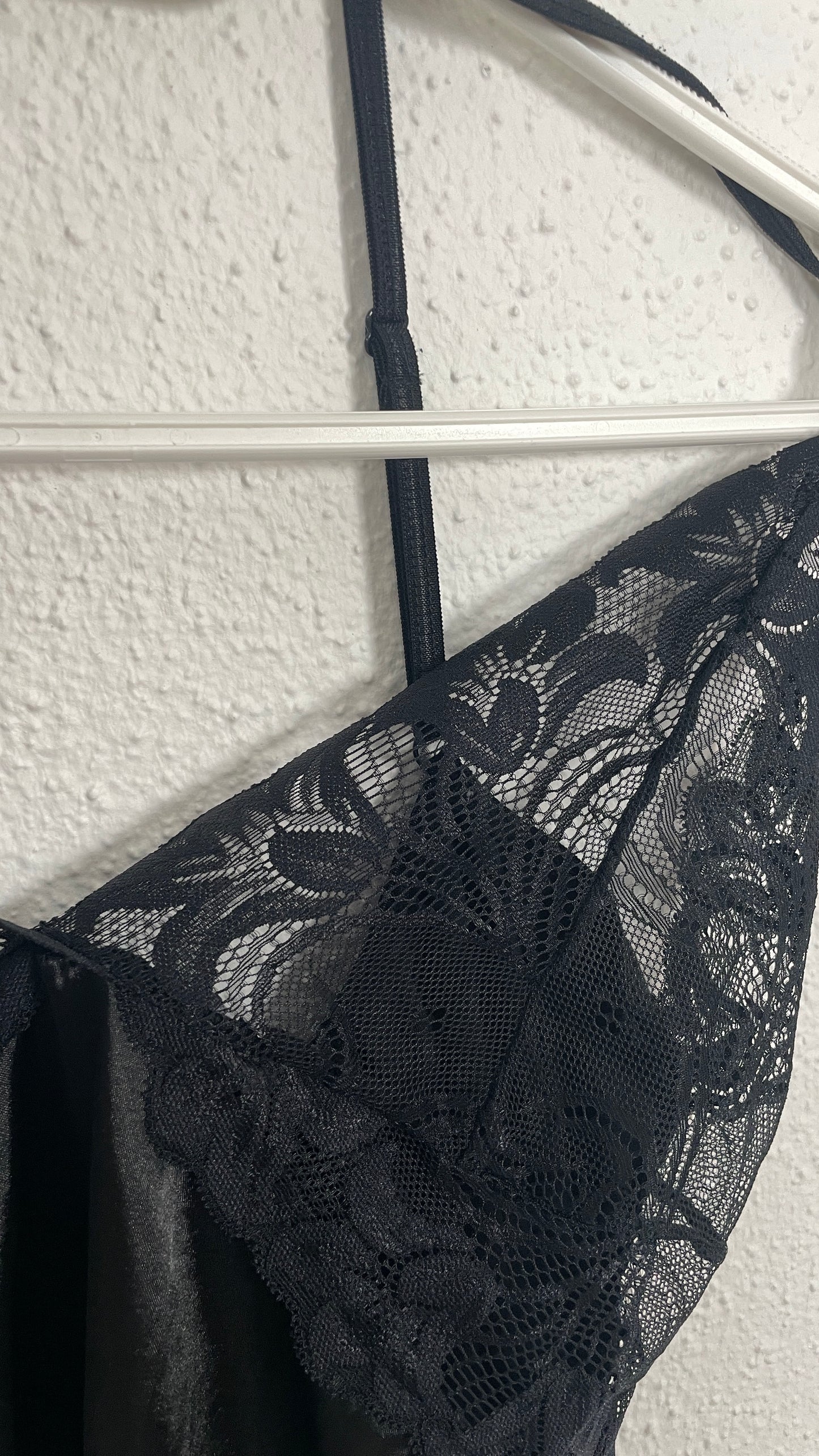 Vintage Y2K Black Lace Slip Dress