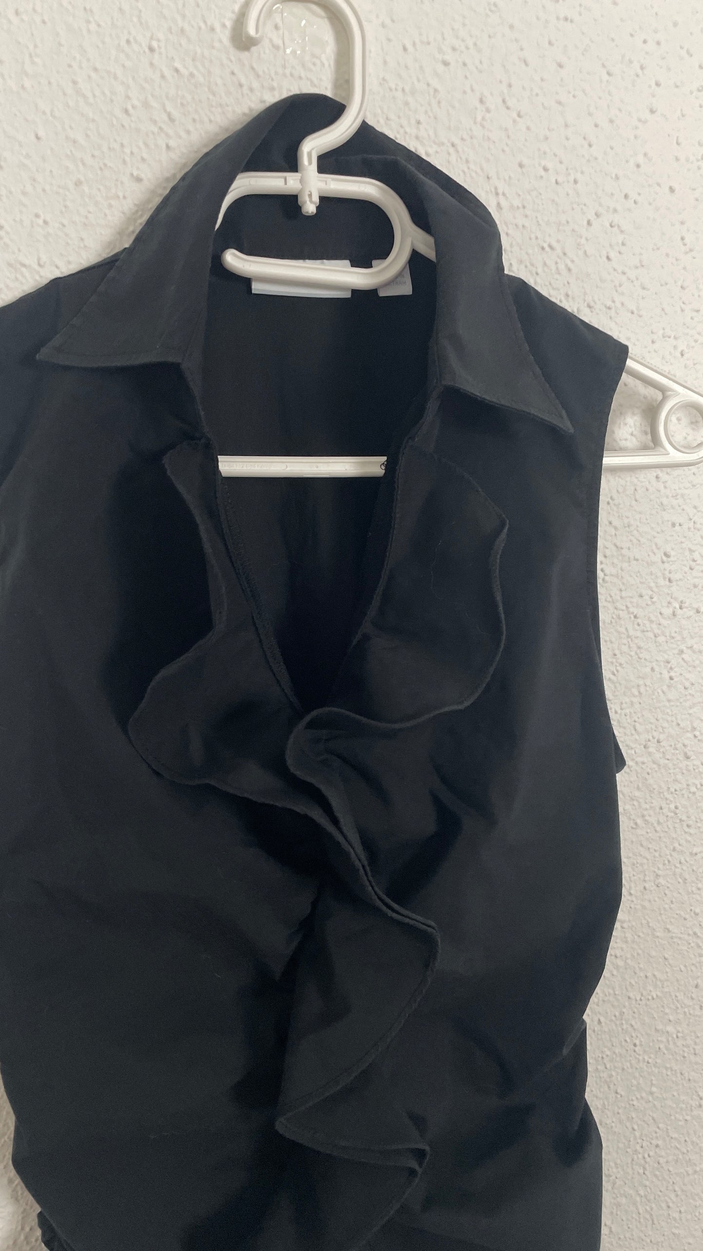 Y2K Ruffle Front Sleeveless Blouse