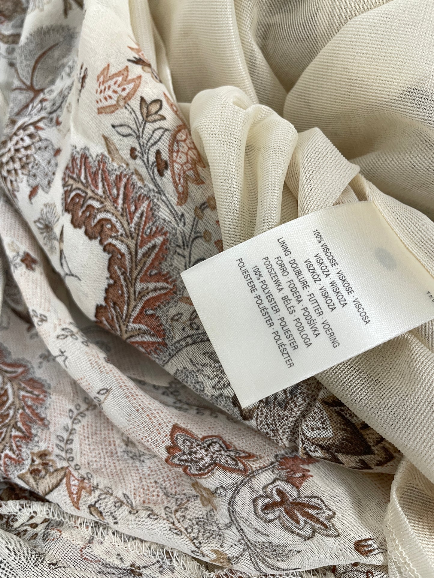 Y2K Floral Cream Maxi Slip Dress