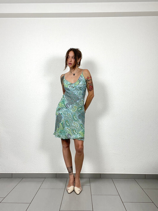 Vintage 90s Paisley Slip Dress