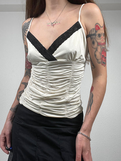 Vintage Y2K Satin Ruched Camisole by BAY