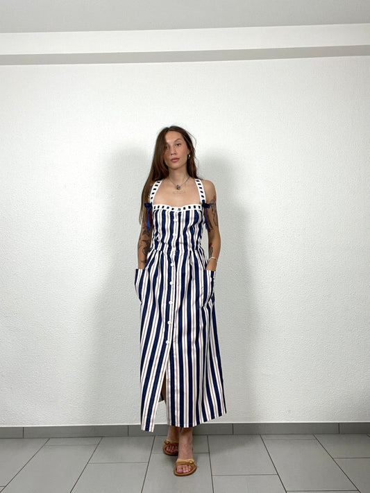 Vintage 90s Cotton Stripe Dress
