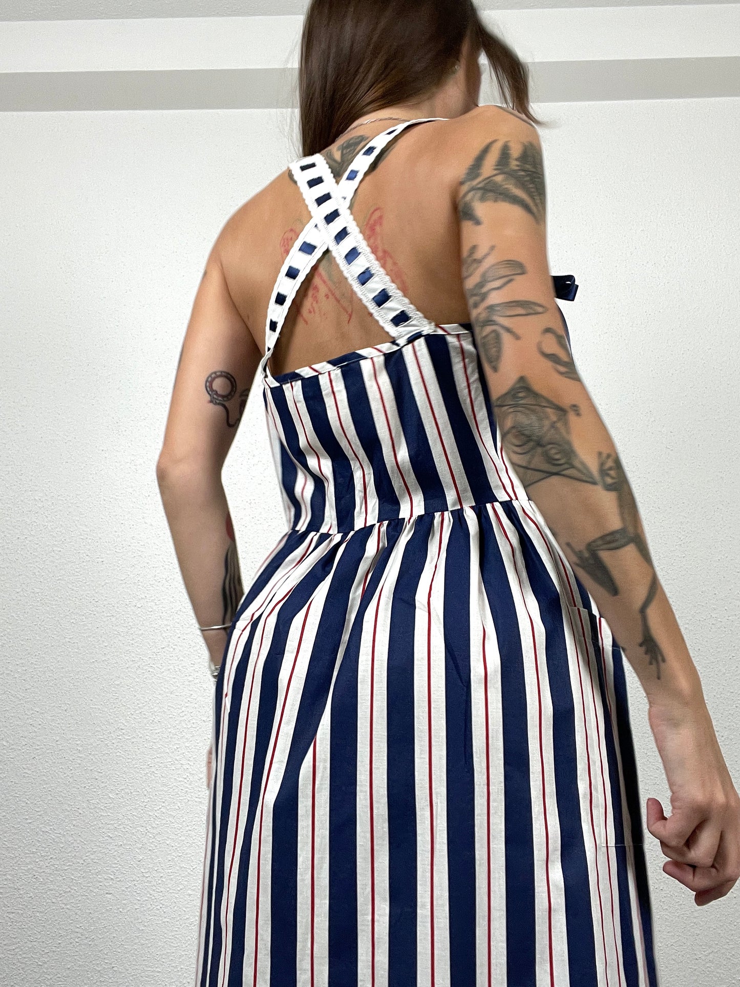 Vintage 90s Cotton Stripe Dress