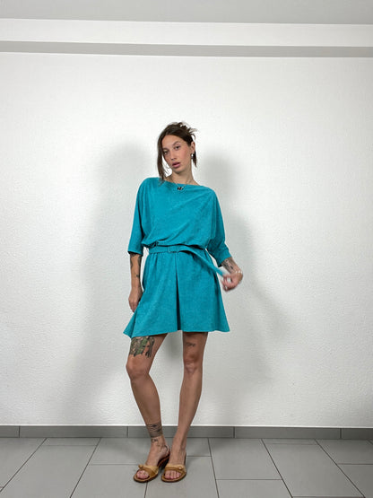 Vintage Arnel Turquoise Belted Dress