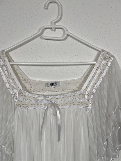 KDK London White Ruffle Tunic