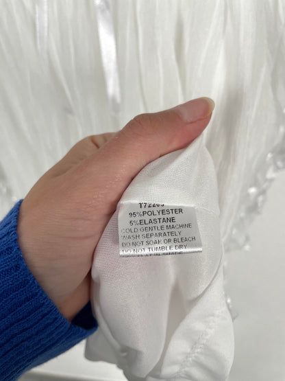 KDK London White Ruffle Tunic