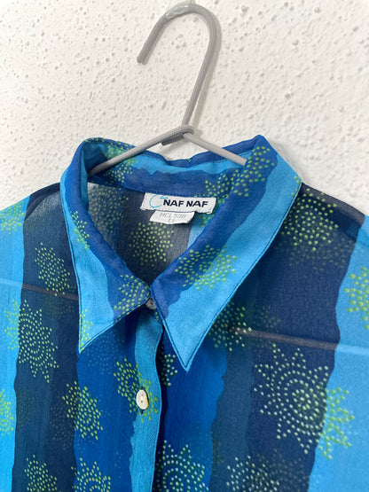 Vintage NAF NAF Sheer Blue Blouse – Size T1 (S)