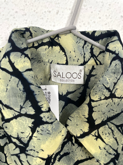 Vintage Abstract Leaf Print Shirt