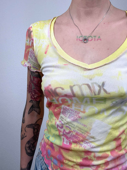 Vintage Y2K Oui Mesh T-Shirt