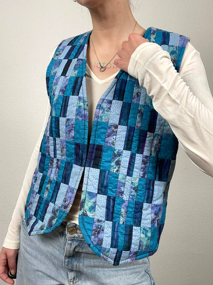 Vintage 80s Quilted Patchwork Vest