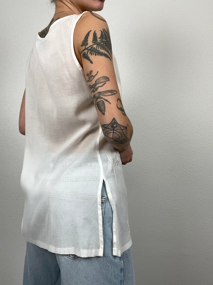 Vintage Embroidered Sleeveless Top