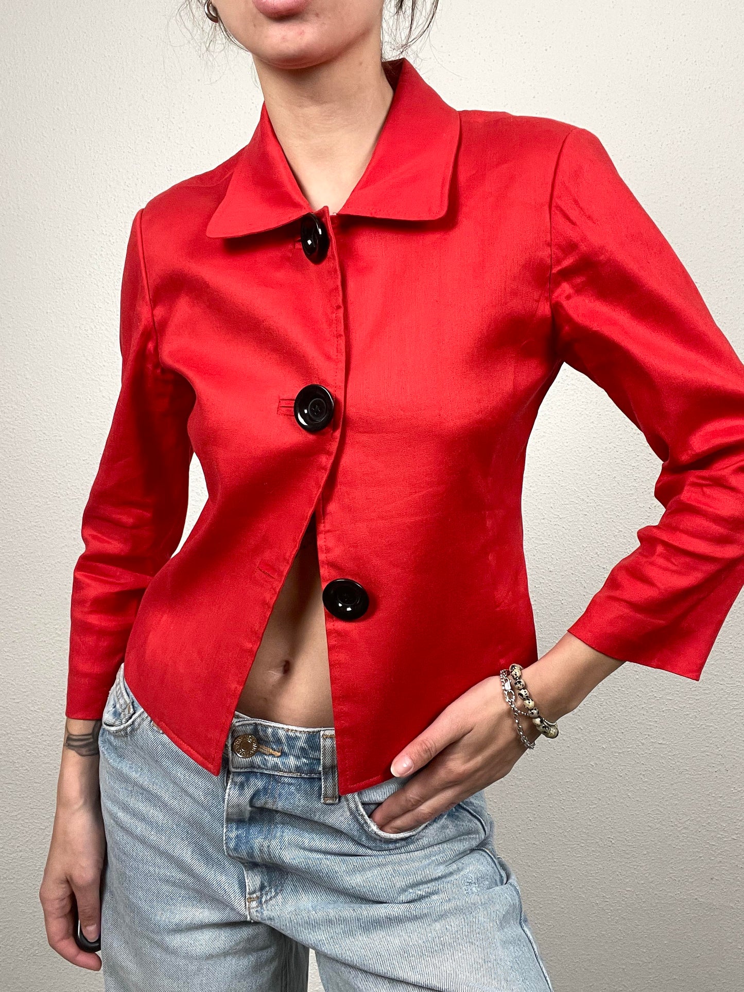 Vintage red cropped jacket