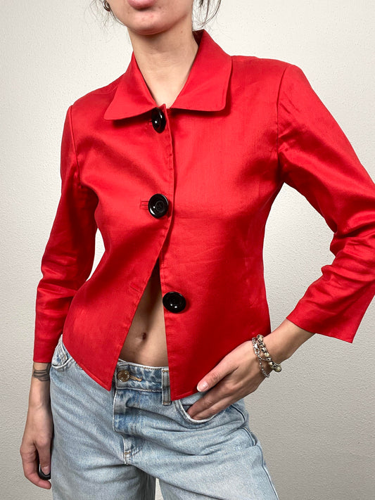 Vintage red cropped jacket