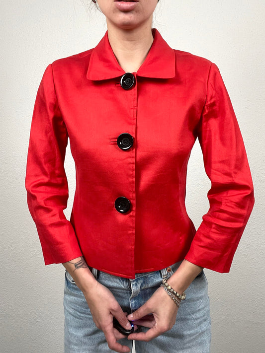 Vintage red cropped jacket