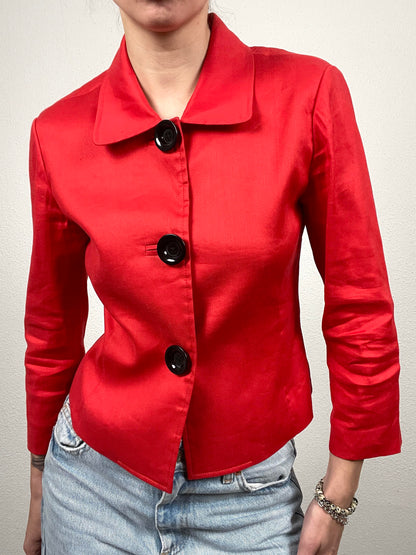 Vintage red cropped jacket