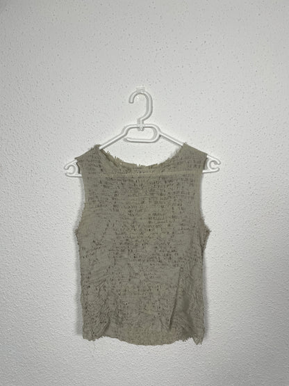 Vintage Eva Lacres Taupe Top