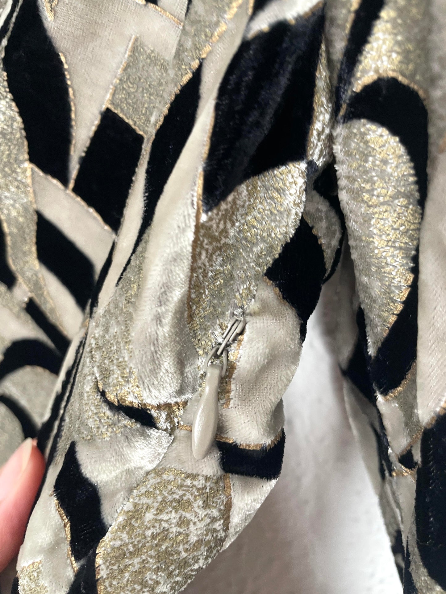 Etro Metallic Velvet Cowl Top