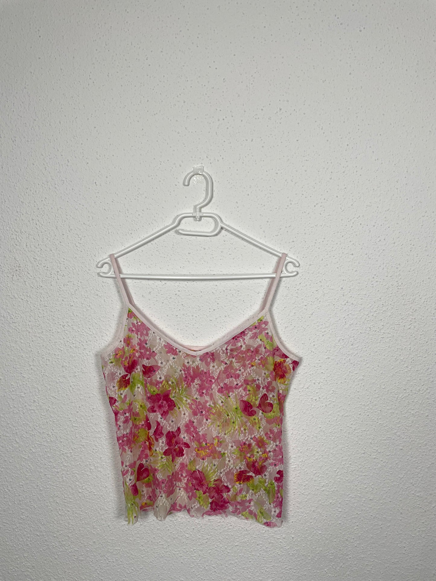 Vintage Y2K floral lace cami