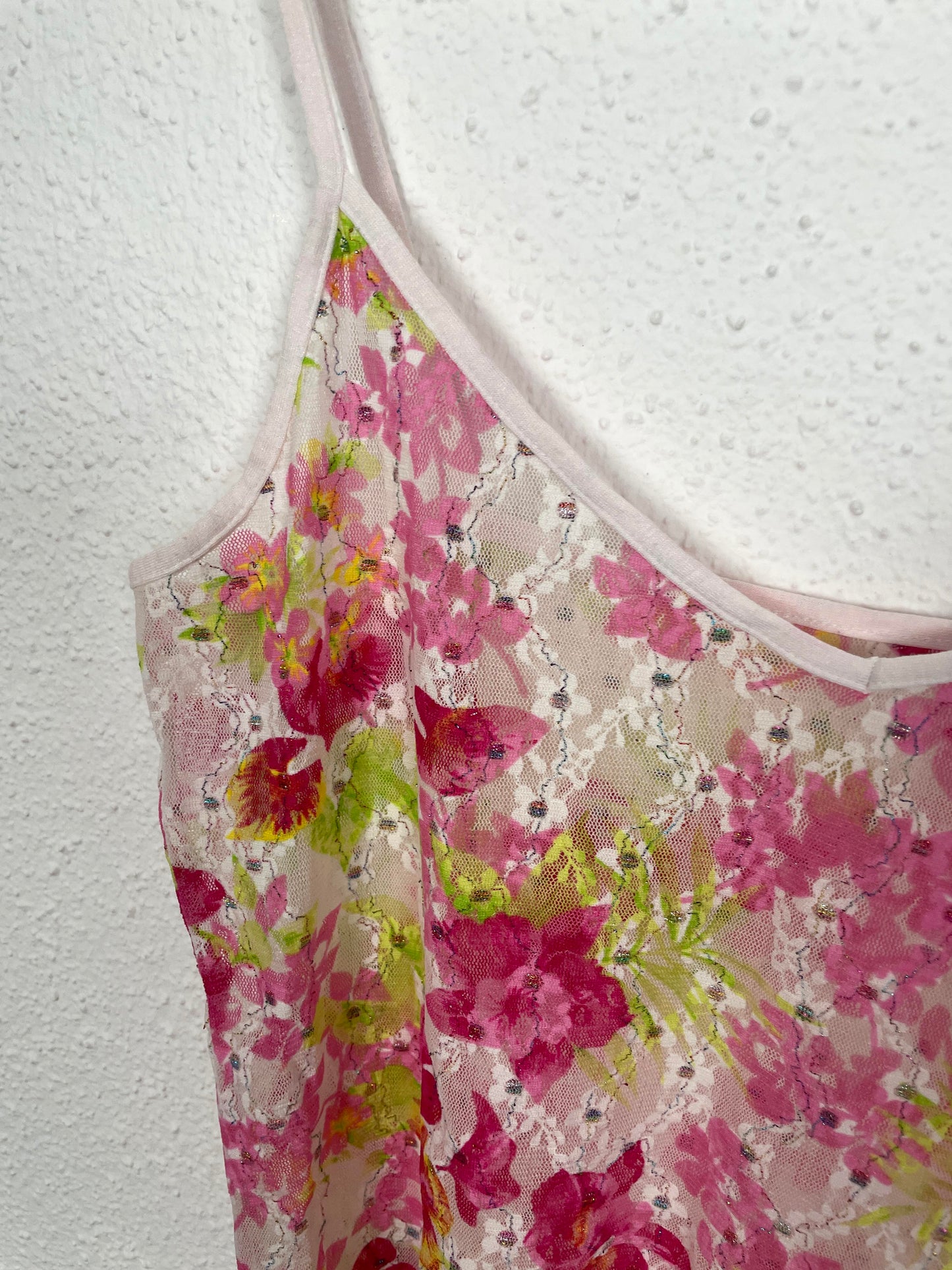 Vintage Y2K floral lace cami