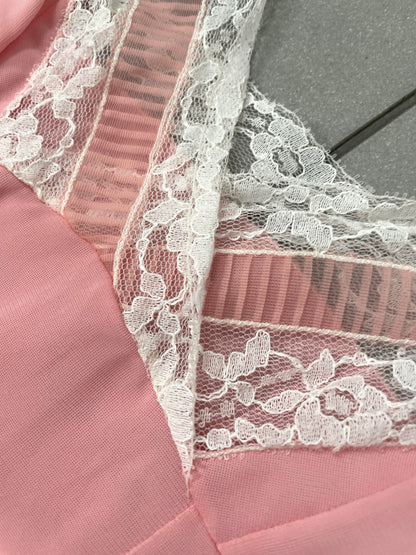 Vintage Pink Ruched Dress