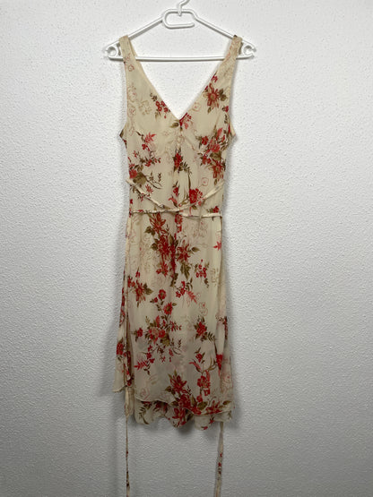 Vintage Italian Silk Floral Slip Dress