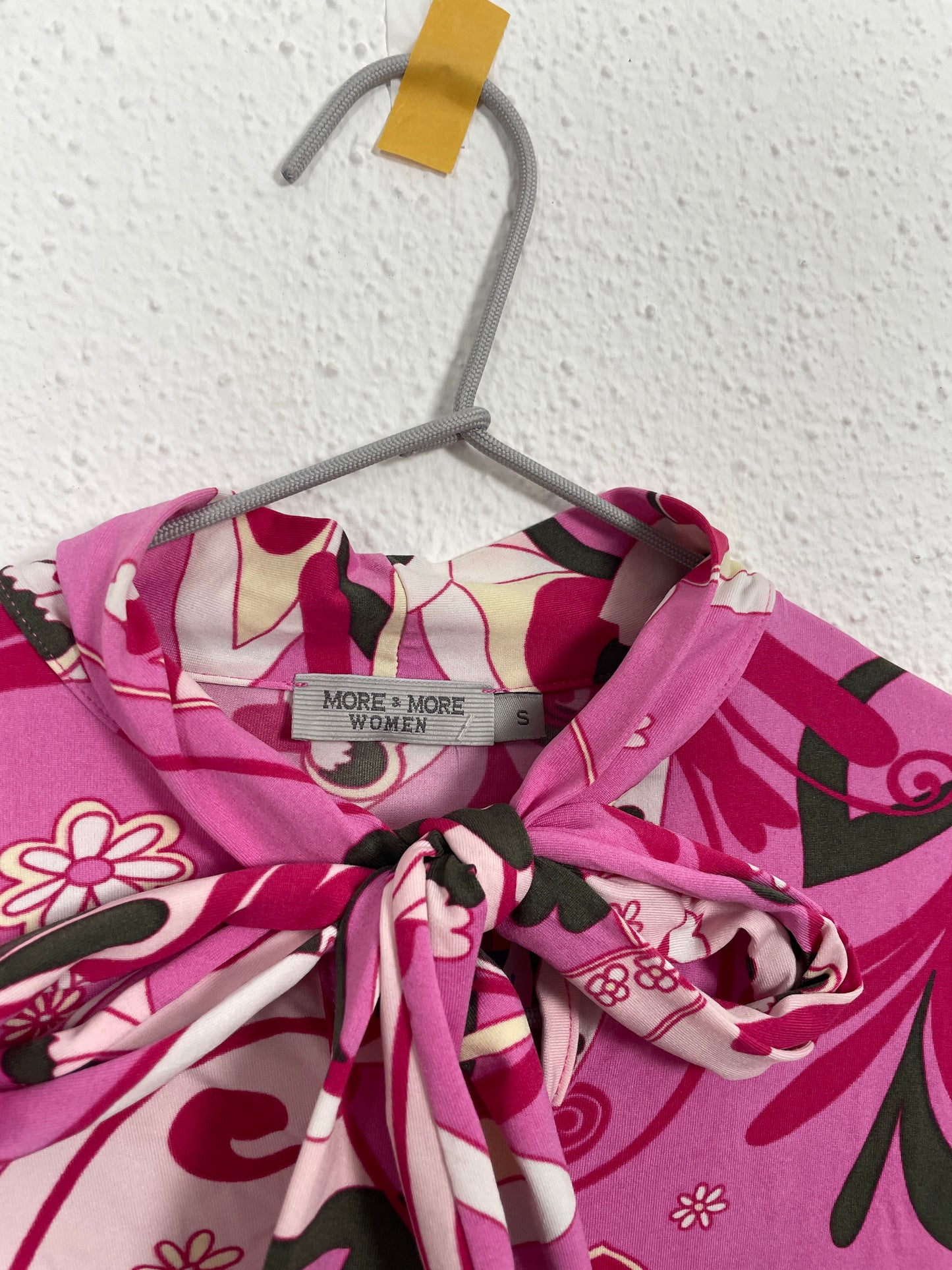 Y2K Pink Psychedelic Bow Top – More & More