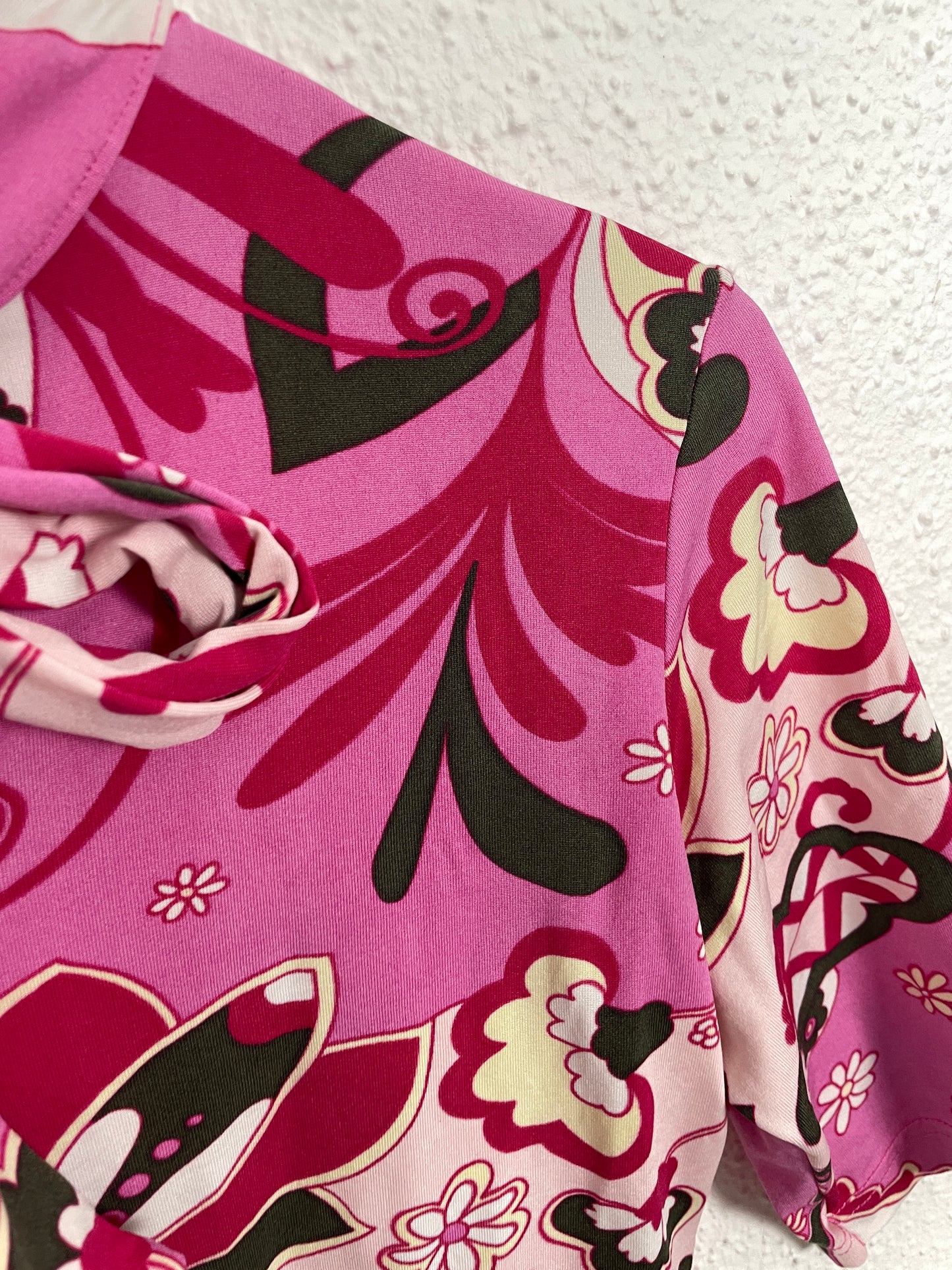 Y2K Pink Psychedelic Bow Top – More & More