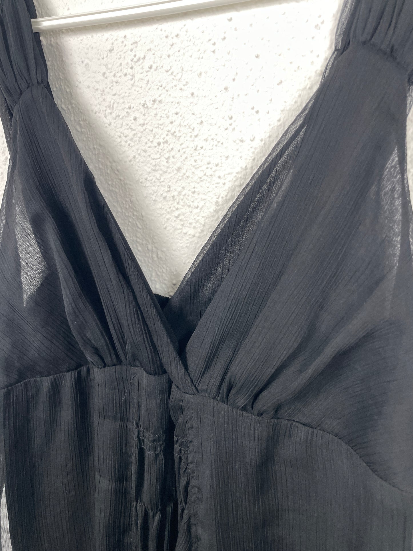 Y2K Ruched Black Midi Dress