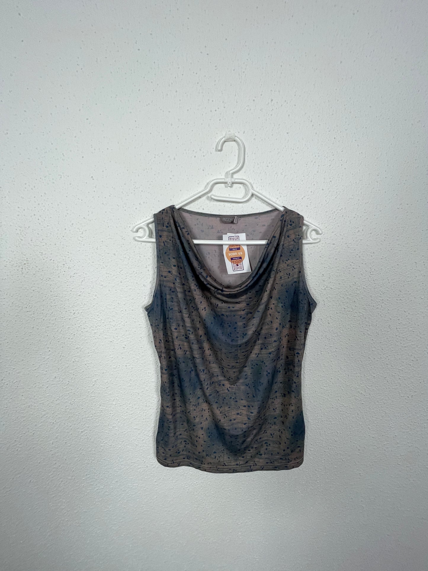 Y2K Organic Silk Cowl Neck Top