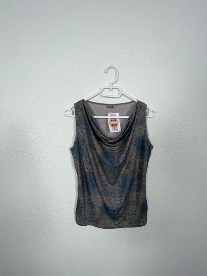Y2K Organic Silk Cowl Neck Top