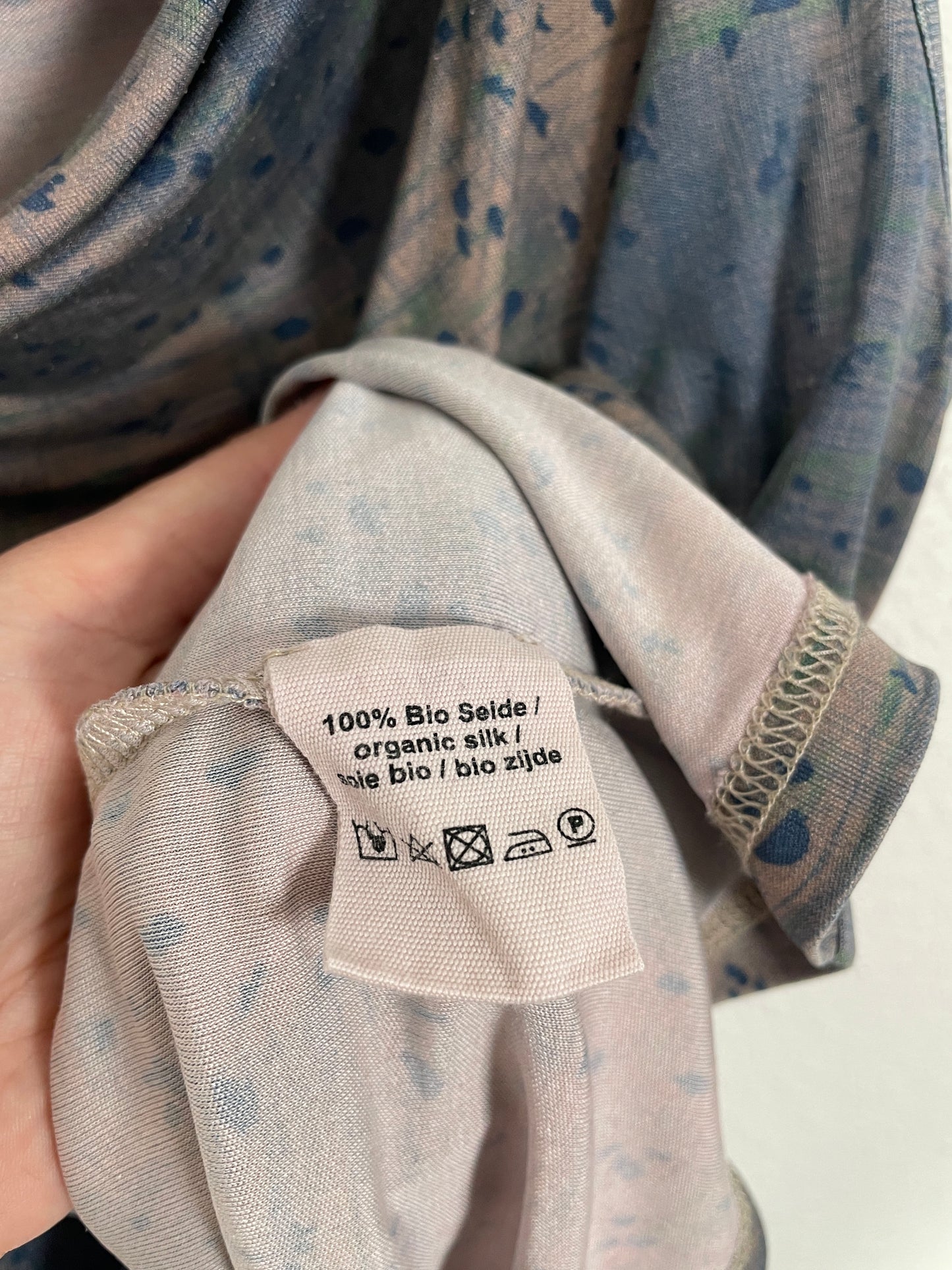 Y2K Organic Silk Cowl Neck Top