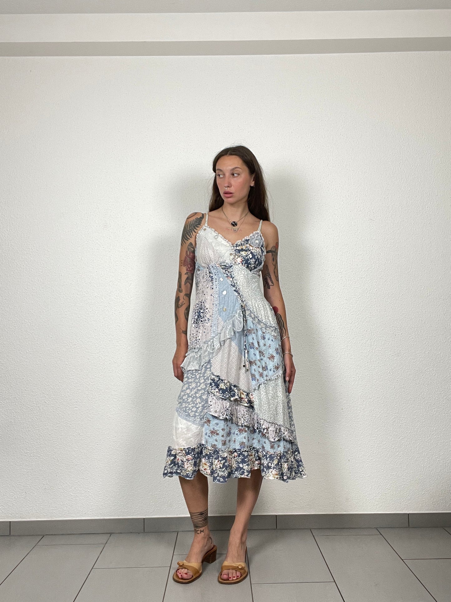 Patchwork Boho Y2K Dress