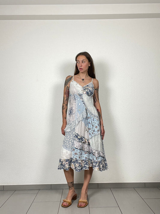 Patchwork Boho Y2K Dress