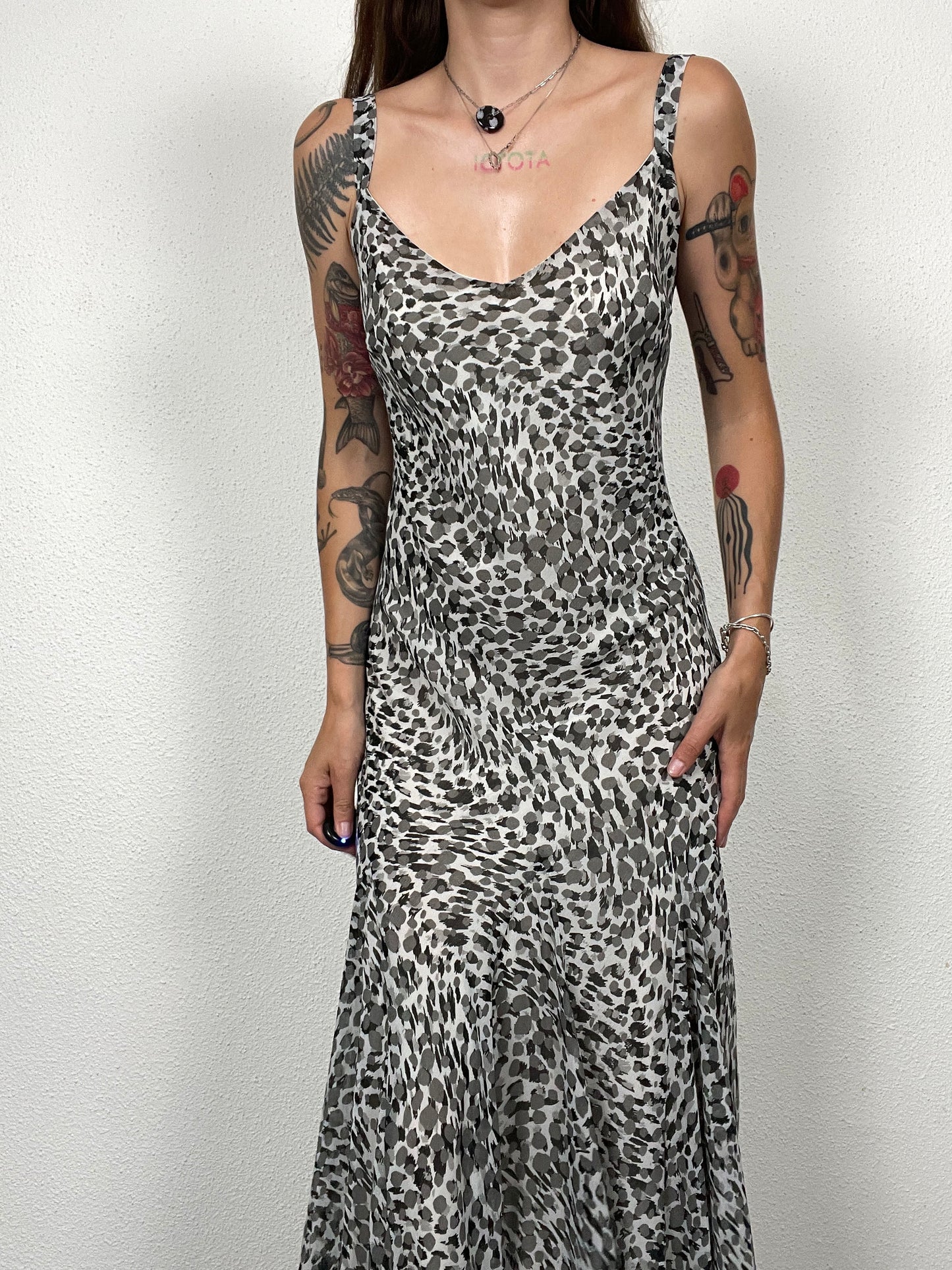 Vintage Leopard Print Fit and Flare Dress
