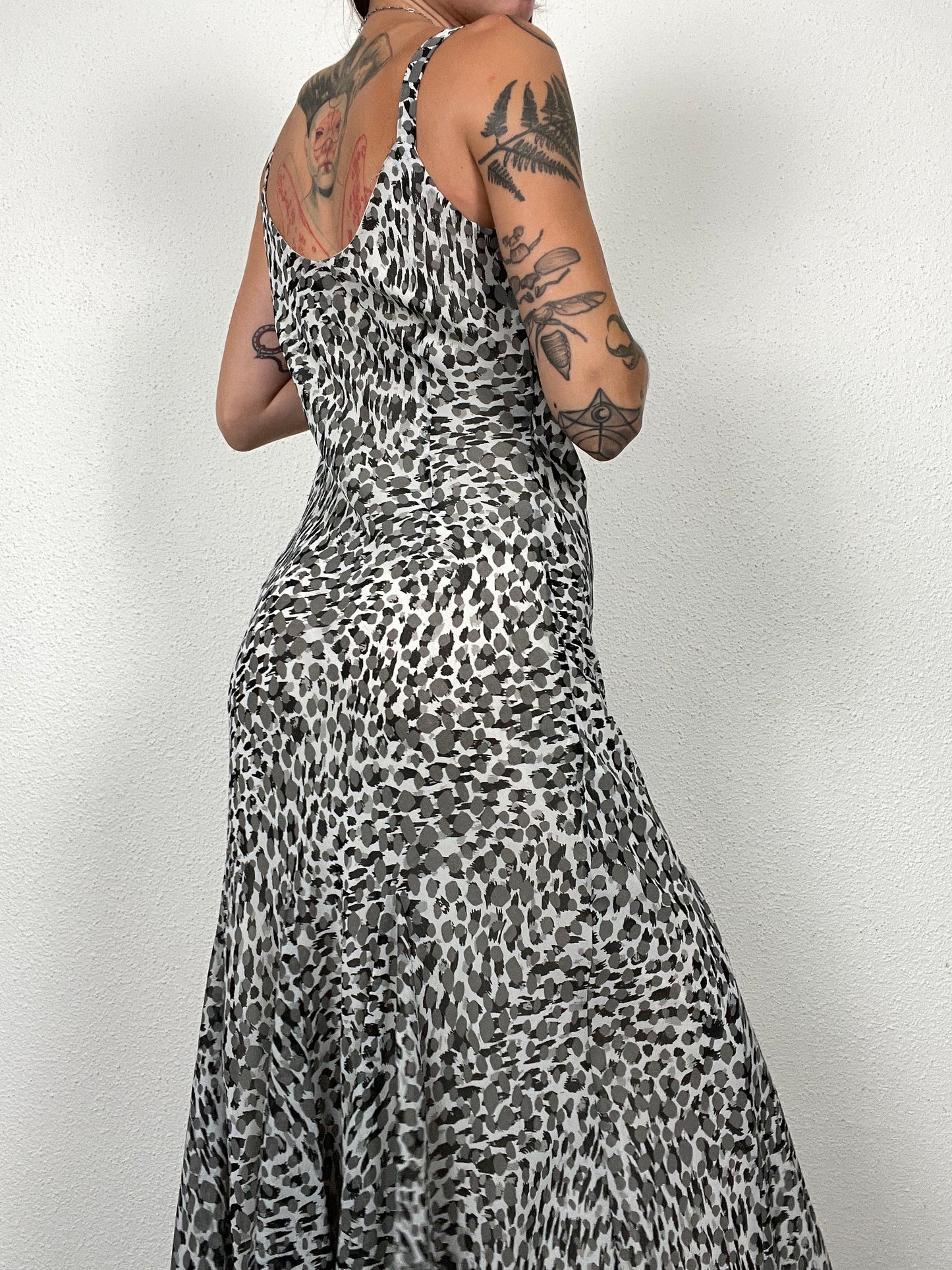 Vintage Leopard Print Fit and Flare Dress