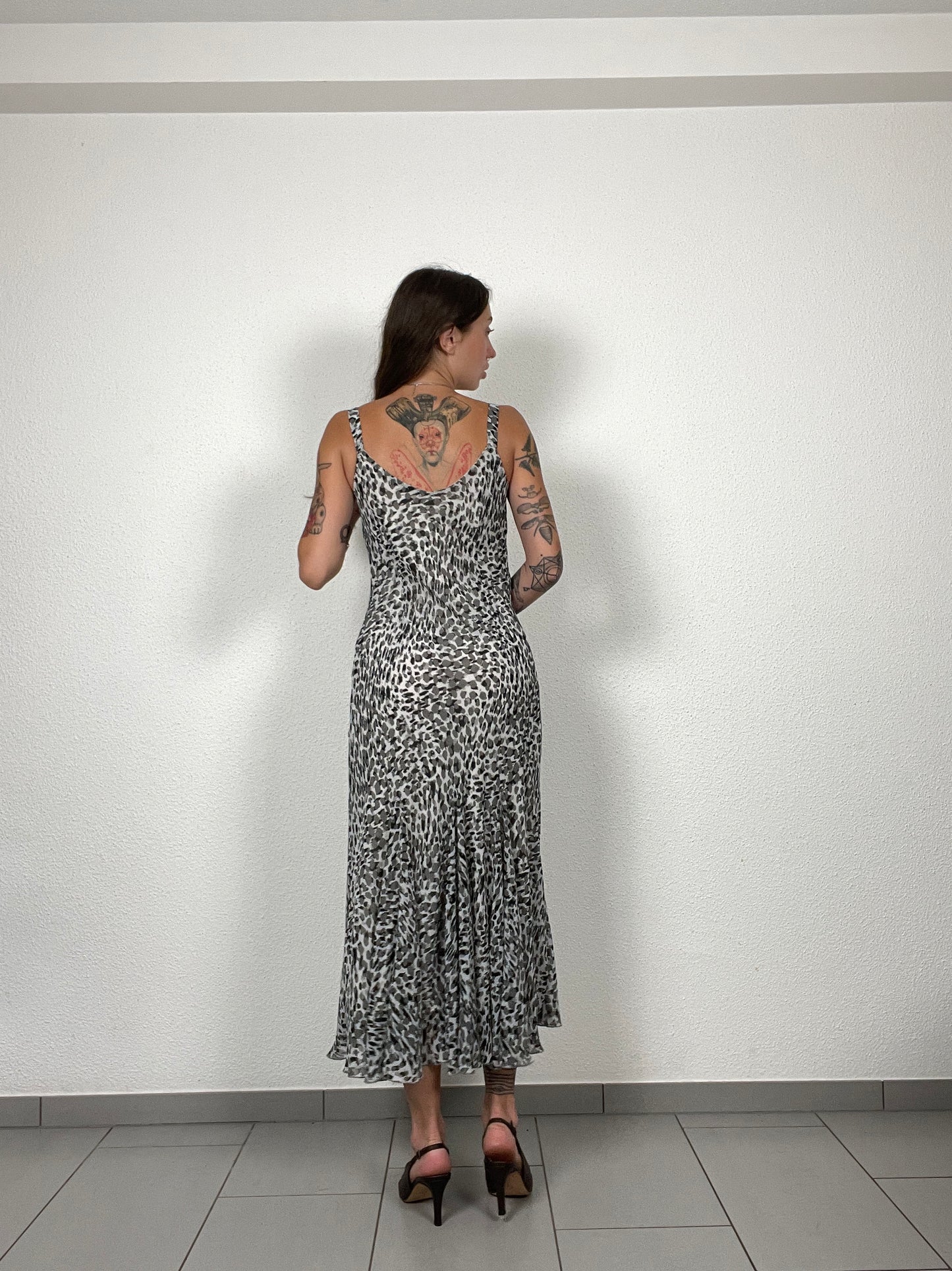 Vintage Leopard Print Fit and Flare Dress