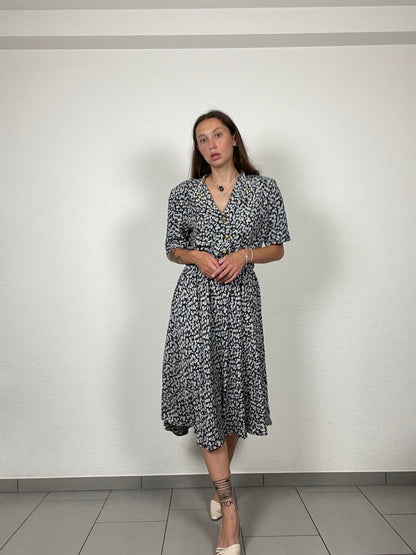 Vintage Floral Midi Dress