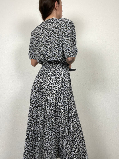 Vintage Floral Midi Dress