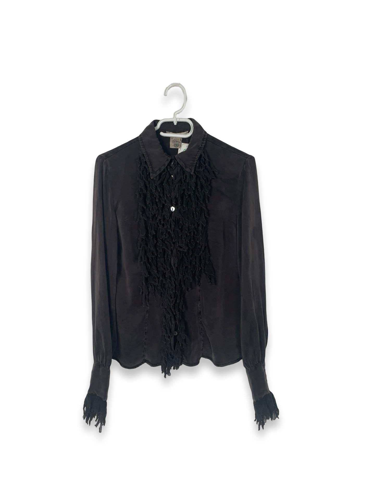 Dark Grey Zama Silk Shirt